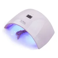 Професійна лампа SUN9S UV / LED для манікюру і педикюру з екраном 24W UV LED з таймером White УФ сушарка для нігтів, гель лаку Біла SUN 9S