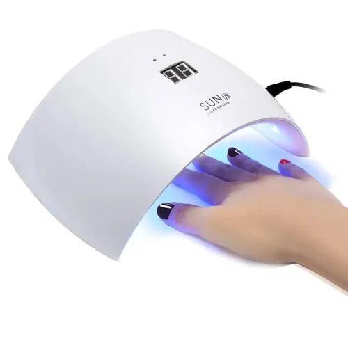 Професійна лампа SUN9S UV / LED для манікюру і педикюру з екраном 24W UV LED з таймером White УФ сушарка для нігтів, гель лаку Біла SUN 9S