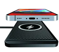 Автомобильная беспроводная зарядка Car Wireless Pad C1 15W для зарядки телефона, Силиконовый зарядный коврик в авто с антискользящим покрытием Черный
