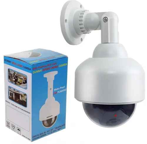 Універсальна камера відеоспостереження обманка муляж Camera Abtech Dummy 2000 з датчиком руху, Камера-обманка з миготливим світлодіодом на батарейках