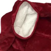 Толстовка-плед с капюшоном Huggle Hoodie Ultra Plush Blanket бордовая 2в1 унисекс оверсайз худи плюшевый плед с рукавами на флисе 74Х110 см Красная