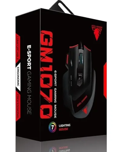 Ігрова дротова комп'ютерна мишка Jedel GM1070 Black з RGB підсвічуванням для ПК, геймерська USB миша для комп'ютера і ноутбука 96493 Чорна