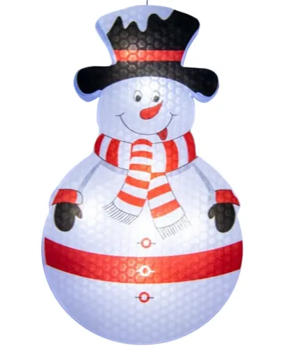 Внутрішня гірлянда штора Xmas 3D фігурки сніговика і сніжинки Холодний білий 3x0. 7м 95L W, Новорічна 300x70 см на вікно холодна Біла від мережі