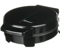 Електрична вафельниця для круглих тонких вафель і трубочок Domotec MS-7710, кругла електровафельниця 1000w з антипригарним покриттям Чорна