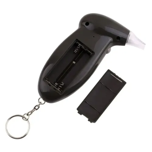 Карманный электронный алкотестер с мундштуками Digital Breath Alcohol Tester с LCD дисплеем 80025 Персональный алкометр анализатор спирта