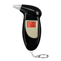 Карманный электронный алкотестер с мундштуками Digital Breath Alcohol Tester с LCD дисплеем 80025 Персональный алкометр анализатор спирта