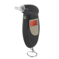 Карманный электронный алкотестер с мундштуками Digital Breath Alcohol Tester с LCD дисплеем 80025 Персональный алкометр анализатор спирта
