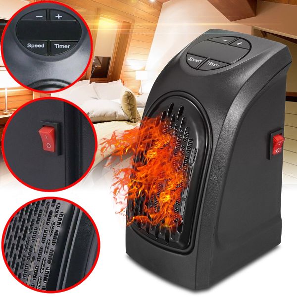 Термовентилятор Rovus Handy Heater 400W Чорний, електричний тепловентилятор, дуйка, обігрівач