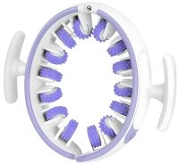 Антицеллюлитный круглый ролик массажер 360° Circural Roller SBJ-2303 для талии и ягодиц W3 кольцевой роллер для массажа тела Белый с фиолетовым