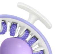 Антицеллюлитный круглый ролик массажер 360° Circural Roller SBJ-2303 для талии и ягодиц W3 кольцевой роллер для массажа тела Белый с фиолетовым
