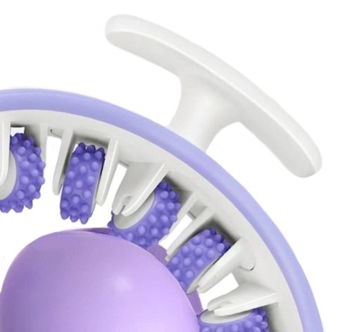 Антицеллюлитный круглый ролик массажер 360° Circural Roller SBJ-2303 для талии и ягодиц W3 кольцевой роллер для массажа тела Белый с фиолетовым