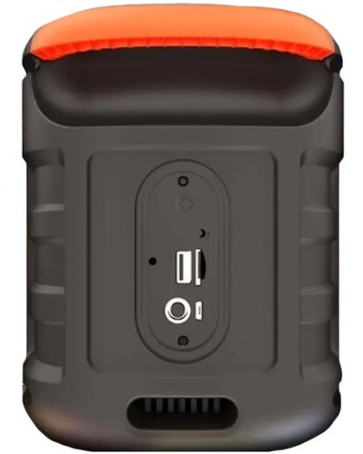 Бездротова Bluetooth колонка JBK-S1 з RGB LED підсвічуванням і функцією Power Bank, акумуляторна блютуз акустика USB AUX для Android IOS Чорна