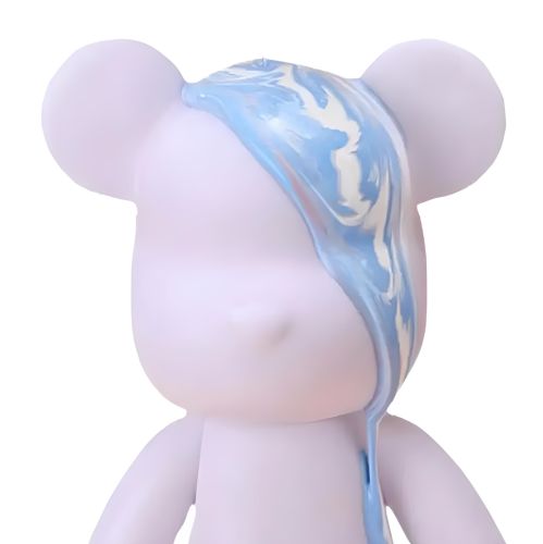 Флюїдний ведмедик Зроби сам DIY Creative Fluid Bear 23 см з фарбами 3 шт Набір розмальовка іграшка Ведмедик для творчості вініловий ведмідь флюїд-арт