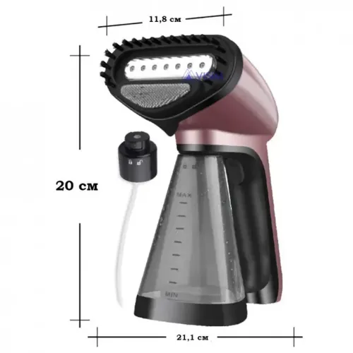 Ручний вертикальний відпарювач DSP KD-1075 1500W для одягу і штор 2 в 1, Парогенератор, портативний Парова праска щітка з регулюванням пара