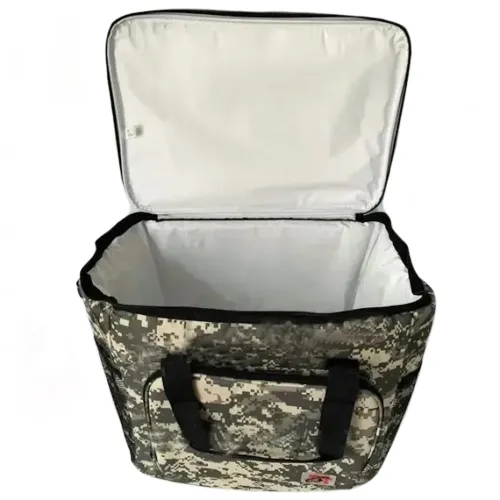 Туристическая термосумка Cooling Bag на 32 литра для продуктов напитков, Походный термо бокс холодильник 38x25x33см на плечо для пикника Пиксельный