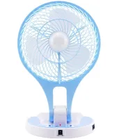 Настільний складаний вентилятор з лампою Handy Mini Fan JR-5580 12V 220V з LED підсвічуванням від акумуляторів 18650 акумуляторний міні-вентилятор