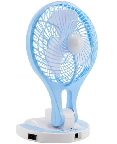 Настільний складаний вентилятор з лампою Handy Mini Fan JR-5580 12V 220V з LED підсвічуванням від акумуляторів 18650 акумуляторний міні-вентилятор