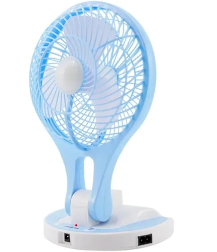 Настільний складаний вентилятор з лампою Handy Mini Fan JR-5580 12V 220V з LED підсвічуванням від акумуляторів 18650 акумуляторний міні-вентилятор