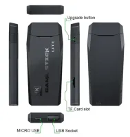 Ігрова відео приставка Data Frog Y - 3 Lite Green Playstation PS1 з бездротовими джойстиками, HDMI до телевізора 64Гб, 4k 10000 ігор Sega Dendy Y3
