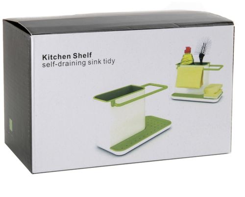Кухонний органайзер для мийних засобів на раковину Kitchen Shelf Sink Tidy 3 в 1, Універсальний органайзер для кухонного приладдя на мийку
