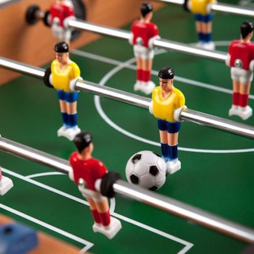 Настільна дитяча гра футбол Football Champions 2218 по 6 гравців в команді з лічильником голів, Настільний набір 12 гравців на двох для дітей