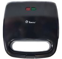 Електрична сэндвичница, бутербродниця Domotec MS-7777, компактна електро вафельниця MS 7777 750W на 4 порції з антипригарним покриттям Чорна