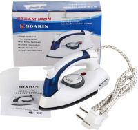 Складаний ручний праска Soarin SR - 258B 700W з функцією відпарювання 3 режими, Парогенератор відпарювач зі складною ручкою AND-31-30 Білий з блакитним