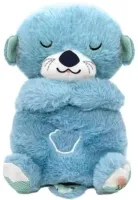 Світна дихаюча Видра Fisher Price FXC66 30 см з диханням для сну дітей, м'яка плюшева іграшка музичний нічник від батарейок Блакитна