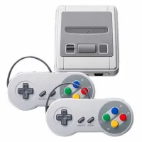 Портативна ігрова ретро приставка Dendy 620 ігор Денді 8 Bit Super Mini SFC, Дитяча консоль 8 біт з двома джойстиками і вбудованими іграми Сіра