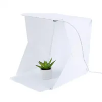 Раскладной фотобокс NJ-0065 с Led-подсветкой 40x40x40 см для предметной съемки, Световой лайтбокс для макросъемки, Мини фотостудия 2 фона