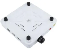 Електрична настільна плита на одну конфорку Domotec MS-5821 1000W, одноконфорочная дискова електроплита 1000Вт з термостатом на 5 положень