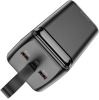 Зовнішній акумулятор Borofone Power Bank BJ14D 50000mah Black на 2 USB 22.5 W і USB-C 20W, УМБ Повербанк батарея з ремінцем для зарядки телефону Чорний
