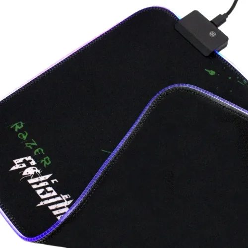 Ігровий комп'ютерний килимок для мишки Gaming Pad Razer R-350 RS-02 25X35X0.3 см C RGB підсвічуванням, Ігрова поверхня для комп'ютерної миші 90546