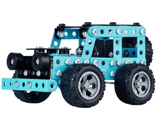 Дитячий розвиваючий конструктор позашляховик Jixin Xyzhi Off-Road Vehicle YK623 на 190 деталей, металевий набір джип для складання машинки для дітей