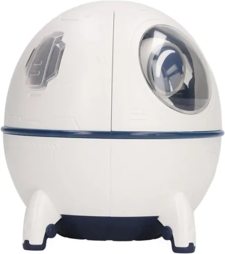 Акумуляторний зволожувач повітря нічник Space Capsule Humidifier MJ046 Ракета з астронавтом 1200 mAh з LED підсвічуванням Аромадифузор AND-9-20 Білий