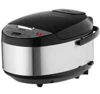 Електрична мультиварка Silver Love SC - 102 на 5л з сенсорним дисплеєм 900w, Рисоварка Electric cooker LY - 505 з таймером і підігрівом Чорна