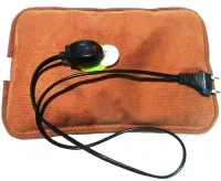 Електрична водяна грілка Hot Water Bag HD-03 для зігрівання рук 500W Плюшева м'яка муфта електрогрілка з підігрівом 34х24 см від мережі коричнева