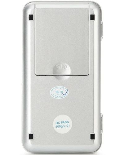 Кишенькові ювелірні електронні ваги 0,1-200 гр Domotec MS-1728B з LCD-дисплеєм, портативні компактні цифрові ваги з підсвічуванням і кришкою 200гр