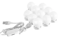 Світлодіодна кольорова RGB LED підсвічування на дзеркало Vanity Mirror Lights 10 ламп Комплект лампочок для дзеркала з пультом і регулюванням кольору