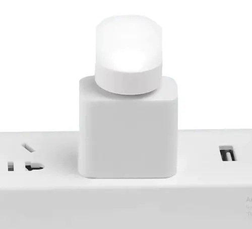 Светодиодная USB мини лампочка ночник Vkstar 1W Led Light BU-15 от Power Bank и ноутбука, Лампа фонарик 6000K от повербанка ПК 1Вт Холодный белый