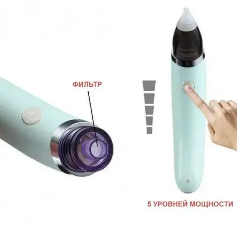Детский аккумуляторный назальный аспиратор Sniffing Equipment Nasal Aspirator WX-102 USB, Электро Соплеотсос для носа Little Bees PRO HD-8032