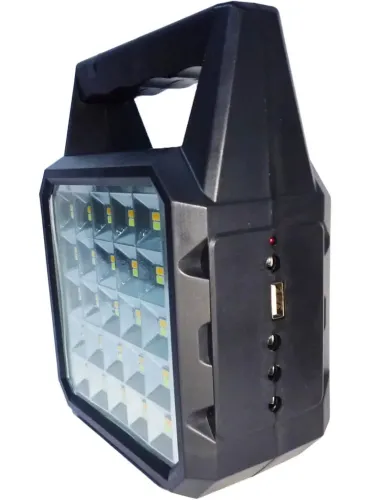 Автономна Сонячна зарядна станція Solar Gdlite GD-105 Power Bank з сонячною панеллю і 3 LED лампочки, Прожектор ліхтар з функцією повербанка