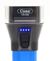 Ручной аккумуляторный фонарик COBA CB-888 5W с боковым светом 26 LED, Карманный светодиодный фонарь СОВА YYC-C69 до 150 метров 5 режимов USB Синий