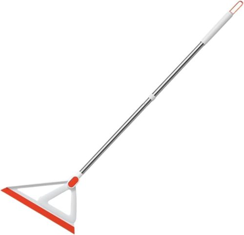 Силиконовая швабра 2 в 1 Clean the wiper AND-8-10 для мытья окон, жидкостей Скребок очиститель пола и стекла с телескопической ручкой 100см Оранжевый