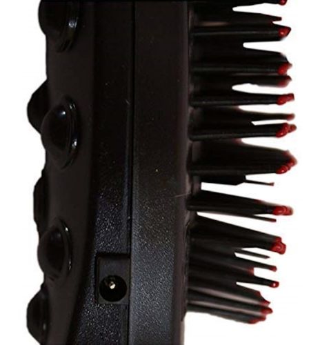 Електрична масажна гребінець Massage Hair Brush RM-709 для випрямлення волосся, гребінець-вібромасажер для будь-якого типу волосся Чорна