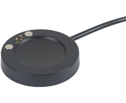Магнитное зарядное устройство IS7 Charging Line для Smart Watch T500, Магнитная USB зарядка 37мм 2-коннектора для зарядки смарт часов Черная