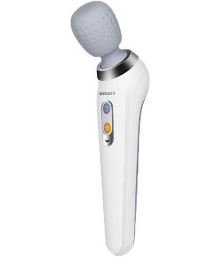 Бездротовий ударний масажер Smart Wireless Handy Massager ST-806 для всього тіла і м'язів, акумуляторний вібромасажер MS - 2022 для шиї плечей Білий