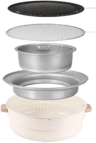 Бездимний круглий гриль з решіткою Stove NO.898 30 см для барбекю, Вугільна складна кругла піч для смаження м'яса, риби та овочів для кемпінгу