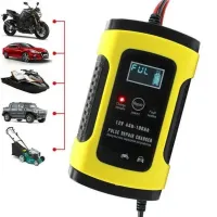 Автоматичний зарядний пристрій Foxsur 12V 5AH для автомобільних акумуляторів 4-100Ah, універсальний пускозарядний пристрій