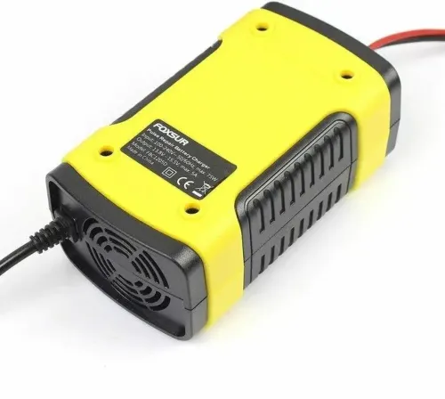 Автоматичний зарядний пристрій Foxsur 12V 5AH для автомобільних акумуляторів 4-100Ah, універсальний пускозарядний пристрій